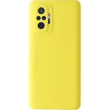 Newface Xiaomi Redmi Note 10 Pro Kılıf Nano İçi Kadife Silikon - Sarı