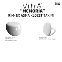 Vitra Memoria Rim-Ex Klozet ve Soft Kapak Takımı. Beyaz