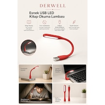 Esnek Usb Led Kitap Okuma Lambası Taşınabilir Mini Masa Üstü Gece Lambası Laptop Bilgisayar Uyumlu Bükülebilir Göz Yormayan