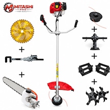 Mitashi Pro Benzinli Euro5 Benzinli Yan Makine Zeytin Silkeleme + Toprak Çapalama + Dal Budama + Çim Biçme Full Paket