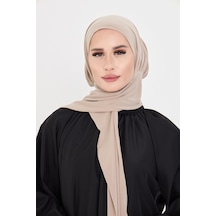 Hürrem Bone Bej Pratik Hazır Geçmeli Tesettür Bone Sandy Boyunluklu Çıtçıtlı 2505 12 Bej