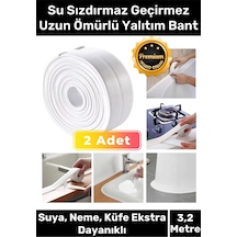 Premium Su Geçirmez Sızdırmaz Dayanıklı Lavabo Pvc Yağ Kenar Küf Önleyici 3.2m 2 Adet İzolasyon Bant