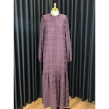 Nuss Ns-26y2026-b Bordo Renk Elbise Çok Renkli