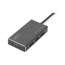 Digitus 4 Port Usb 3.0 Hub, 5v/2a Güç Adaptörü Dahil, Alüminyum-35057