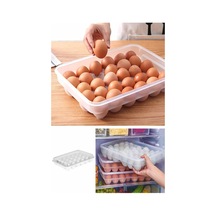 30'lu Egg Box Kilit Kapaklı Yumurta Kutusu Plastik Çok Renkli Diğer