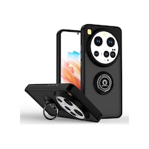 Xiaomi Mi 15 Ultra Uyumlu Kılıf Montreal Yüzüklü Silikon Kapak - Siyah