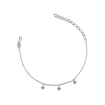 Kuyumcudukkani "3 Taş Sallantılı"halhal- 50273-w-w Beyaz