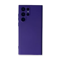 Samsung Uyumlu Galaxy S23 Ultra Kılıf Nano İçi Kadife Silikon - Mor 0.2M-Çok Renkli