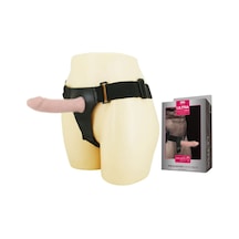 Truva Shop Baile Ultra Belden Bağlamalı 16 Cm Titreşimli Içi Boş Realistik Strapon