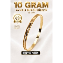 22 Ayar 10 Gram Aynalı Burgu Ajda Bilezik Gold Altın Bilezik Düğün Nişan
