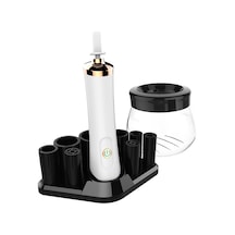 Jeehugo Makine Makyaj Fırçası Otomatik Yıkama Ve Kurutma Cihazı, Pilli, Beyaz Elektriksiz Teslimat