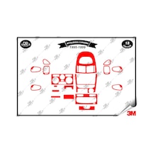 Mitsubishi Carisma 1995-1999 Torpido Konsol Trim Göğüs Maun Kaplama Set 18 Parça Kırmızı