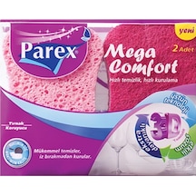 Parex Mega Comfort Tırnak Koruyucu Bulaşık Süngeri 2 Adet Pembe
