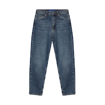 Quzu Mom Jean Pantolon Mavi Mavi