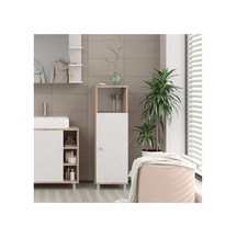 Tek Kapaklı 3 Raflı Banyo Dolabı Havlu Dolabı Sabunluk Kiler Dolabı Erzak Dolabı Çamaşır Dolabı Meşe Çok Renkli