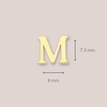 Goldkupe 14 Ayar Altın M Harf Küpe 0,57 Gr-1371