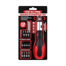 13pcs Silikon Sap - Cr-v Cırcırlı Tornavida Bits Seti 3 Kademe - Çift Yönlü - Manyetik Uç Tutucu Bx40