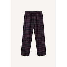 Defacto New Regular Fit Ekose Desenli Cepli Uzun Boy Flanel Pijama Altı H7623ax26aunv135 Lacivert-nv135