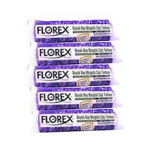 Florex 60 Litre Büzgülü Lavanta Kokulu Çöp Torbası Poşeti / 65 x 70 Cm. - 10x5 Rulo / Paket