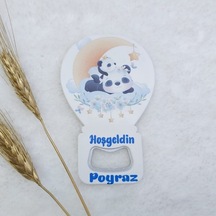 Panda Baskılı Balon Açacak Magnet 11x7 Cm Uv Bebek Magn 30 Adet