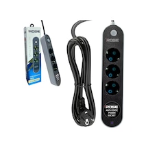 Üçlü Akım Korumalı Priz Anti Static 3x1.5 5mt Rose Gr-300-5m