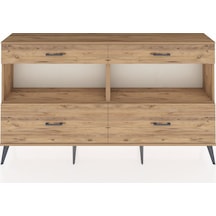 Arges Konsol 2 Raflı 4 Çekmeceli 176x30x99 Çam-çam Çam-çam