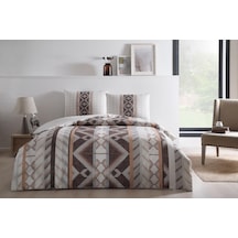 Taç Ranforce Tek Kişilik Nevresim Takımı Ferlin Kahve