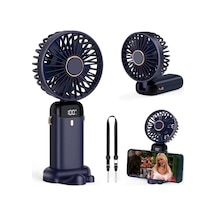 Dijital Göstergeli Mini Vantilatör, Şarjlı Masaüstü Vantilatör, Taşınabilir 12000 Rpm El Fanı, Ergonoik Tasar