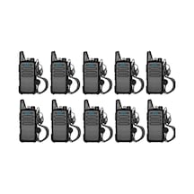 10lu Pmr 446 Türkçe Konuşan El Telsizi Yeni Tasarım Type-c Şarjlı Mars Kulaklık  Set