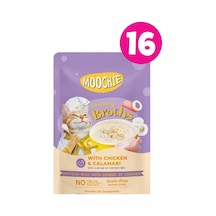 Moochıe Tavuklu ve Kalamarlı Yetişkin Kedi Çorbası 16 x 40 G