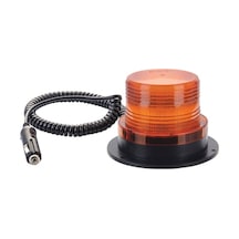12v-24v Çakar Tepe Lamba Mıknatıslı Çakmak Fişli Ledli 130 90 Turuncu