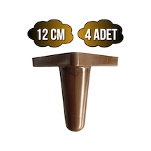 Rüzgar Plastik 12cm Ayak Mobilya Masa Ve Dolap Ayağı 12cm Ahşap Desenli Kahverengi 4 Adet Ahşap Rengi