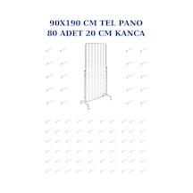 Manken İstanbul Tel Pano Standı + Kanca Krom 80 Adet﻿﻿