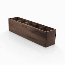 Woodsaka Reka 5 Bölümlü Ayarlanabilir Kalemlik Organizer - Ceviz