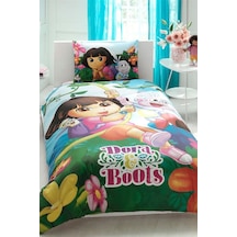 Taç Lisanslı Tek Kişilik Nevresim Takımı - Dora And Boots