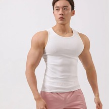 Snapbuy Erkek Spor Yelek - Nefes Alabilen, Çabuk Kuruyan, Koşu İçin İnce Elastik Kolsuz Yelekmavi Mavi