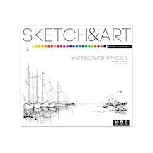 Sketch&Art Profesyonel Aquarel Kuru Boya Kalemi 24 Renk.Metal Kut