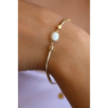 Semizkuyumculuk Italyan Opal Altın Bileklik Sarı Altın