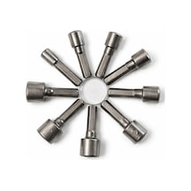 Orret Home 9 Parça Manyetik Somun Ucu Seti 5mm-13mm Arası Lokma Uç Takımı, Matkap Uyumlu Somun Sökme Adaptörü, 1/4" Altıgen Şaft, Manyetik Başlıklı Lokma Anahtar Uçları