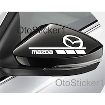 Oto Sticker Mazda Ayna 2 Adet Sağ Sol Sticker Araba Etiketi