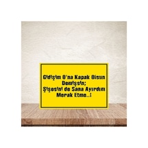 Gidişim Ona Kapak Olsun Demişsin 20-30 Cm Retro Ahşap Poster Çok Renkli - 743300514 Çok Renkli