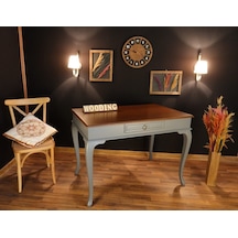 Wooding-Mobilya Wooding 120 Cm Çekmeceli Masif Gri Ceviz Çalışma Masası Wooding-Mobilya Wooding 120 Cm Çekmeceli Masif Gri Ceviz Çalışma Masası