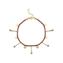 Boncuk Detaylı Halhal Çok Renkli