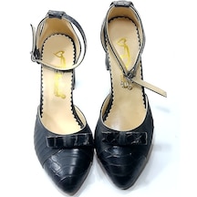 Tria176 Siyah Kadın Klasik Topuklu Ayakkabı