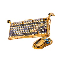 Gravastar Mercury K1 Pro Kablosuz Rgb Işıklı Mekanik Gaming İngilizce Q Klavye Ve M1 Pro Kablosuz Op Optik