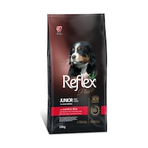 Reflex Plus Junior Kuzu Etli ve Pirinçli Büyük Irk Yavru Köpek Maması 18 KG