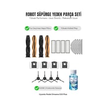 Dreame D20 Plus İle Uyumlu 2 Ana Fırça 4 Yan Fırça 4 Filtre 4 Mop 1 Deterjan 4 Toz Torbası 8.0