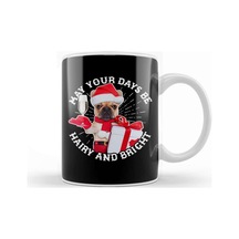 May Your Days Be Hairy And Bright Christmas Dog Kupa Bardak Porselen Karışık