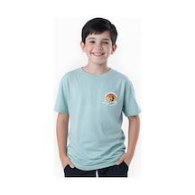 Panios Kids Soccer Baskılı Erkek Çocuk Kısa Kollu Tişört Mint Yeşili