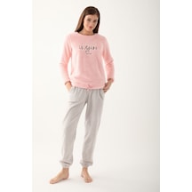 Pierre Cardin Dream Creta Share Pembe Kadın Uzun Kol Pijama Takım